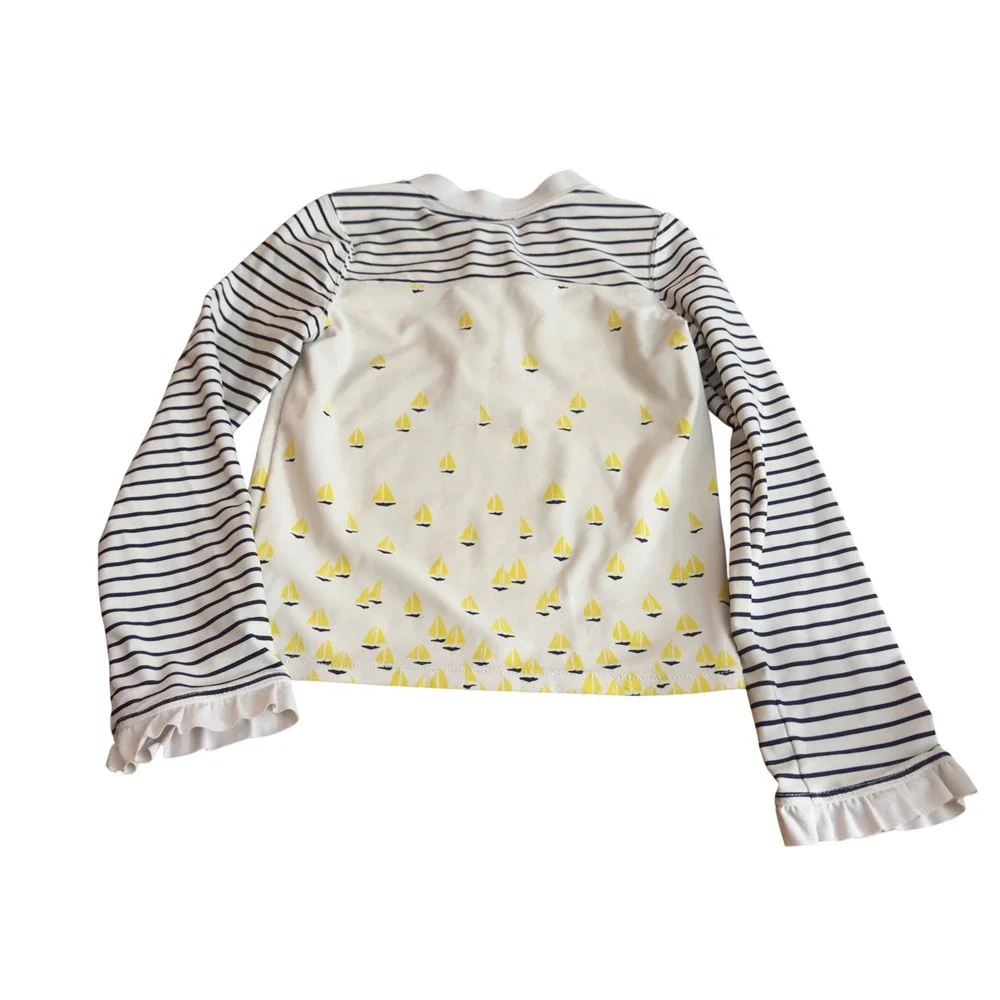 Janie and Jack Sailboat Rash Guard Swim Top Girls Size 6‎ Nautical Stripe